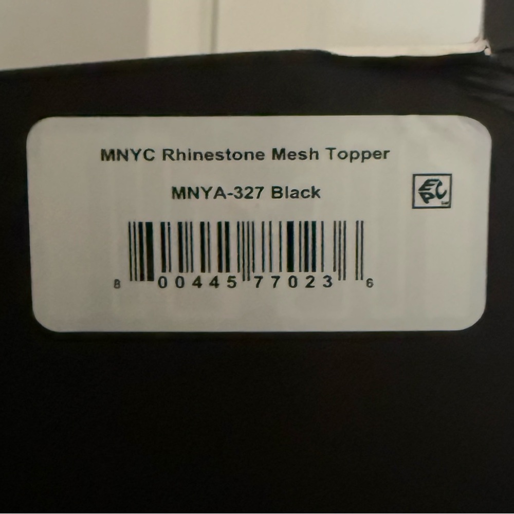 MNYC Rhinestone Mesh Topper - Picture 3 of 3